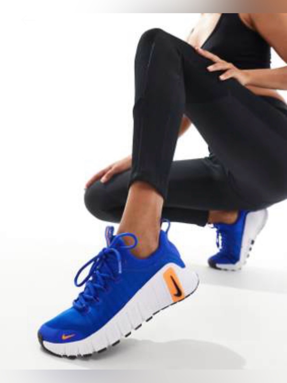 Nike  | Free Metcon 6 training shoes Blue w/ orange accents | 9.5 | Like New
